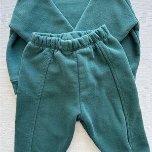 Zara Green Matching Sweatpants Set